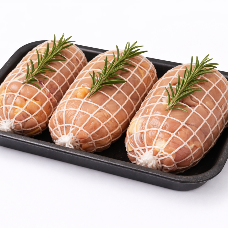 Involtini di coscia di pollo sardo ripieni pronti da cuocere – Il Pollo D'Oro