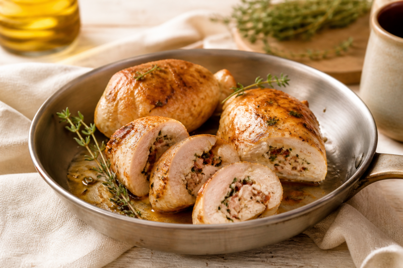 Involtini di petto di pollo (foto illustrativa)