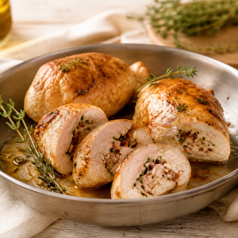 Involtini di petto di pollo (foto illustrativa)