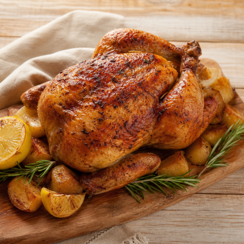 Pollo intero arrosto (foto illustrativa)